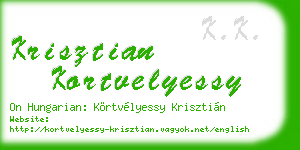krisztian kortvelyessy business card