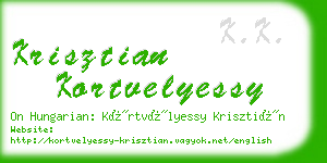 krisztian kortvelyessy business card